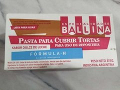 CAJA DE 3 KILOS DE PASTA PARA CUBRIR TORTAS SABOR DULCE DE LECHE