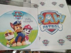 PLACA COMESTIBLE DE TORTA PAW PATROL