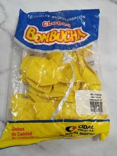 GLOBOS PERLADOS AMARILLOS X 50