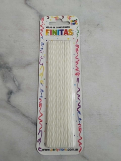 VELAS FINITAS BLANCAS X 24 UNIDADES