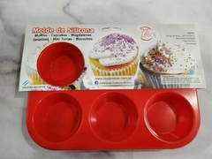 MOLDE MUFFINS POR 6 UNIDADES