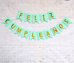 BANDERINES FELIZ CUMPLEAÑOS COLORES