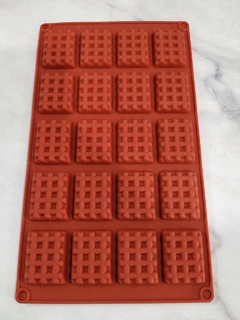 MOLDE SILICONA MINI WAFLE