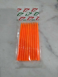 PACK VELAS NEON X10 UNIDADES NARANJA