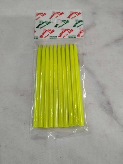 PACK VELAS NEON X10 UNIDADES AMARILLAS