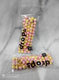 Drops perlas Maxi Bicolor Rosa/Amarillo