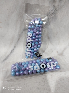 Drops perlas Bicolor pur/celeste