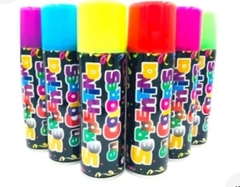 Serpentina en aerosol por unidad, varios colores en stock