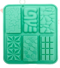 Molde chocolatín x 6 u modelos surtidos 14,5 x 12 cm