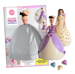 Molde pollera chocolate ( Barbie)