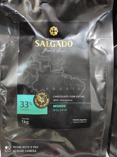 Cobertura de chocolate salgado MOXOS BOLIVIA con leche 33%