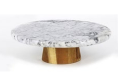 Pie de torta giratorio de mármol 28 CM x 10 de altura