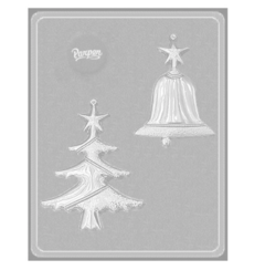 Placa navidad pino y campana