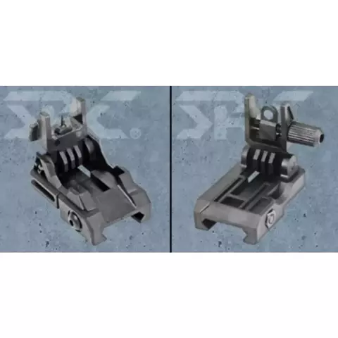 SRC SIGHT SET FRONT & REAR WITH RAIL PICATINNY FOR M4 / M16 BLACK