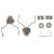 WADSN HELMET RAIL ADAPTER SET FOR SORDIN VER. 1 HEADSET DESERT