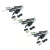Kingarms Silver Cords & Switches Set for Ver.3 Gearbox (Rear) KA-BAT-34-III