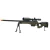 ARES SPRING SNIPER AW-338 MSR-008 530 FPS AIRSOFT RIFLE OD GREEN COMBO