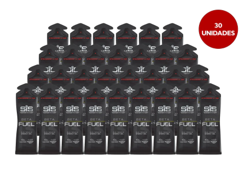 Combo 30 Unidades Gel Isotônico SIS Beta Fuel - Morango e Limão