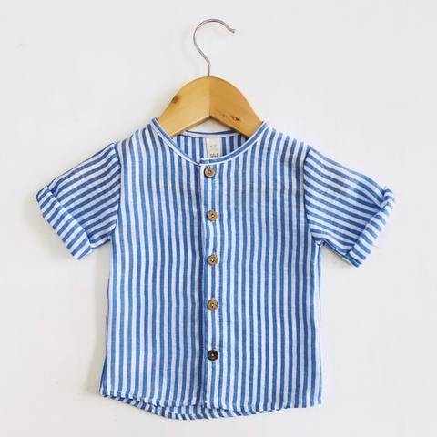 camisa lino rayada baby boys