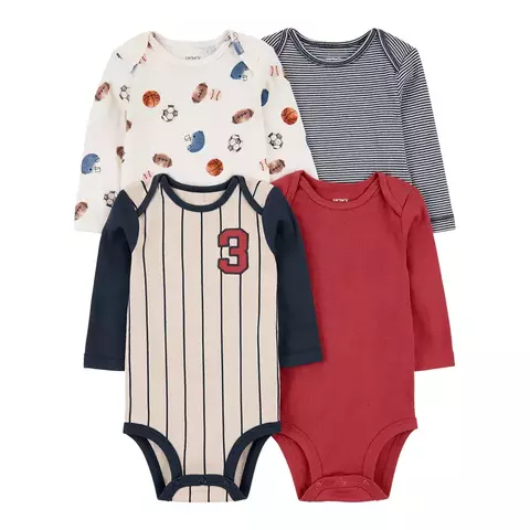 pack x 4 bodys manga larga carters - comprar online
