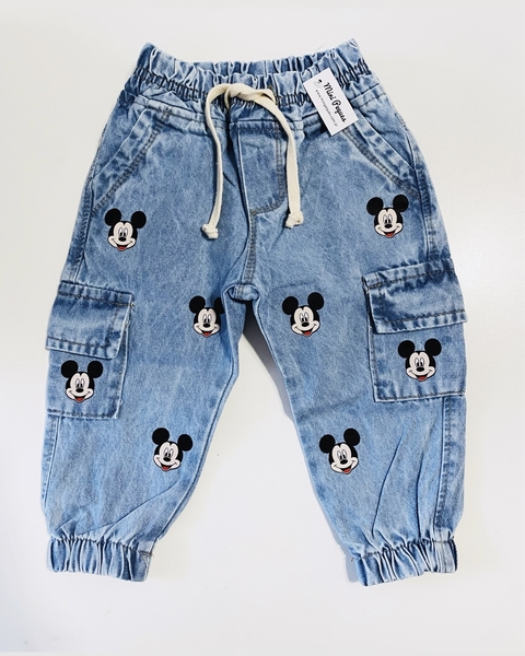 JOGGER JEANS Cargo baby mickey - comprar online