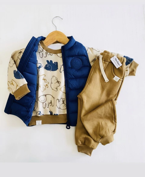 Set Baby Bears Jogger azul - comprar online