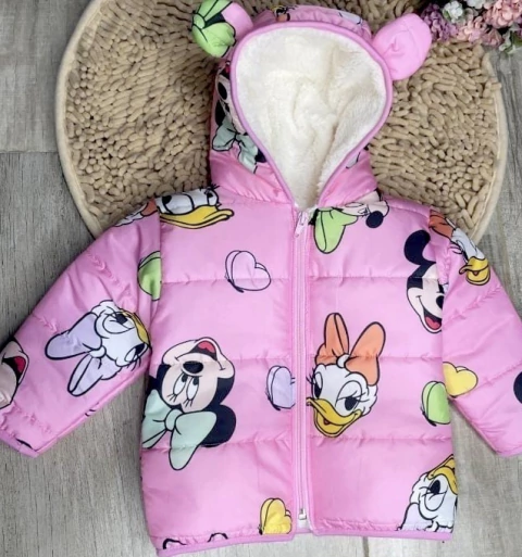 Jacket puffer baby minnie (Interior Corderito) - comprar online