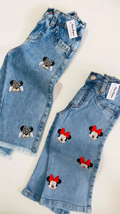 Jeans wide Leg BABY minnie print color claro en internet