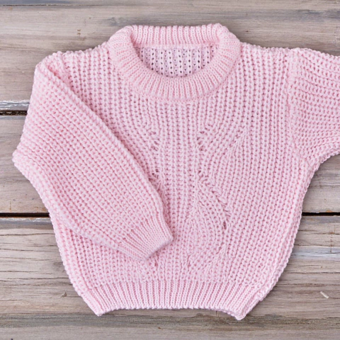 SWETER CALADO PINK