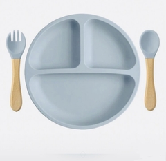 Set Plato silicona + cubiertos - comprar online