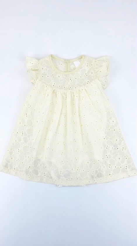 Vestido Body Little broderie Natural