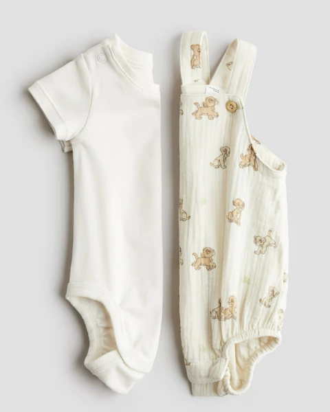 set body + Enterito bambula baby simba Disney h&m - comprar online