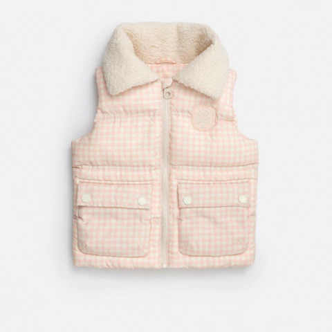 CHALECO PUFFER corderto BABY PINK - comprar online