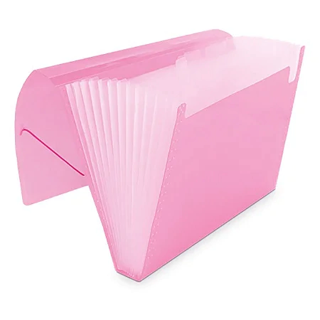 Pasta Sanfonada ACP c/ 12 Divisórias Rosa R1027