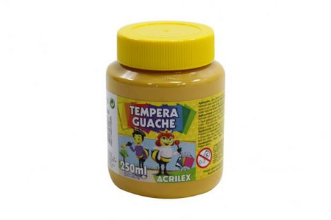 TEMPERA GUACHE AMARELO OCRE 250 ML ACRILEX R.564