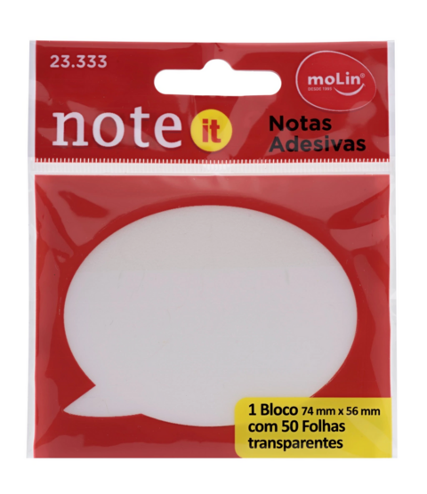 Anote e Cole Transparente Balão 74x56mm C/50