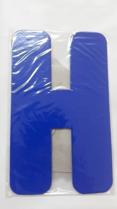 Letra H azul escuro Kaixote