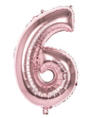 Balão Metalizado Rose 70cm Número 6