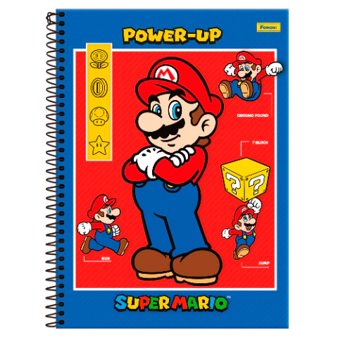 Caderno Espiral Super Mario 80fls Foroni
