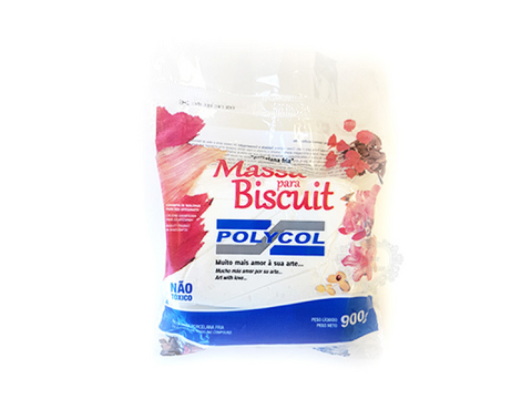 Massa Biscuit Branco 900g Polymetal