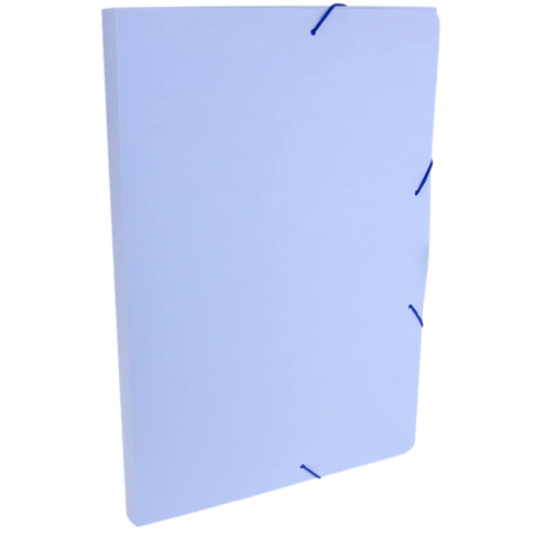 Pasta com elástico serena linho 2cm Azul Pastel Dello R.0247