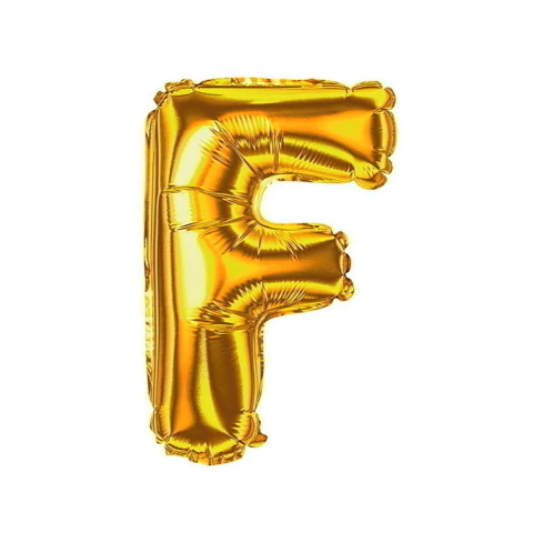 Balão Dourado Letra F 40cm BR Festas