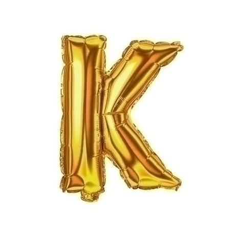 Balão Dourado Letra K 40cm BR Festas