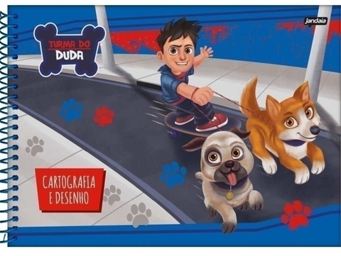 Caderno De Desenho Capa Dura Jandaia Turma Do Duda 96 Folhas