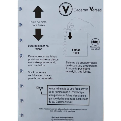 Refil para caderno Inteligente - Versátil A4 R.RCV-A4 GVM