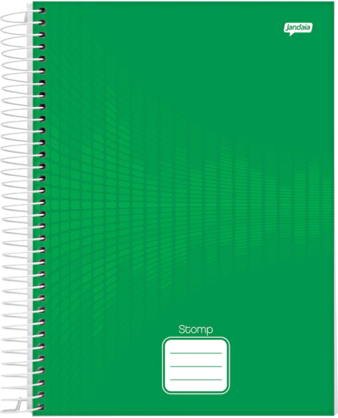 CADERNO 1X1 CD STOMP VERDE 96FLS JANDAIA