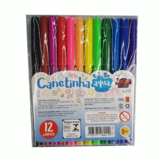 CANETINHA HIDROCOR LAVAVEL 12 CORES GATTE R.10601