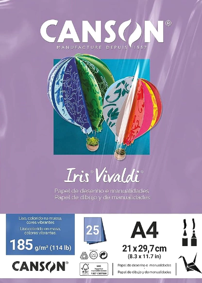 CARTOLINA CANSON 185GR LILAS A-4 C25FLS