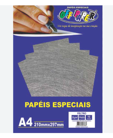 FELTRO PRATA A4 30G 10 FLS OFF PAPER