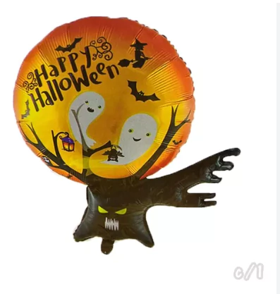BALAO METALIZADO ARVORE HALLOWEEN 47X97CM R. PF10246VM FOX
